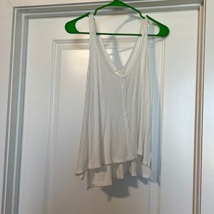 White, knitted tank top.